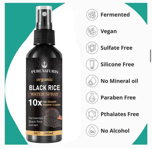 Vista 3 de PureNaturis Aceite de ricino y jengibre para el crecimiento del cabello, suero sin enjuague para hombres y mujeres, eficaz para la pérdida