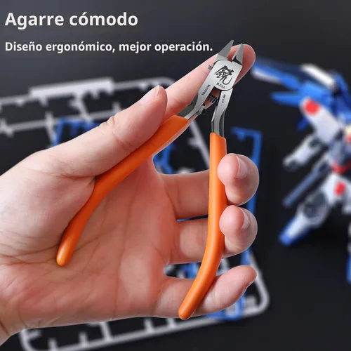 Vista 3 de RUITOOL Pinzas de modelo, herramientas de modelo para avanzados para reparar y arreglar modelos de plástico, pinza de modelo de hoja única