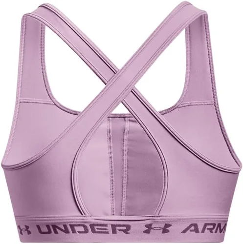 Vista 7 de Under Armour - Sujetador deportivo de medio impacto, con espalda cruzada, para mujer