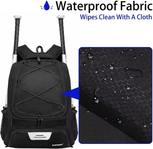 Vista 7 de DAFISKY, Mochila para Bolsón de Béisbol y Sóftbol - Mochila para Equipo de Bate de Béisbol, Sóftbol y Bola T para Jóvenes y Adultos con Soportes