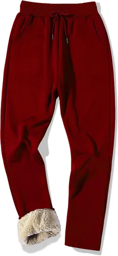 Vista 10 de MACHLAB Pantalones deportivos térmicos de forro polar para hombre, pantalones de chándal gruesos y cálidos para invierno