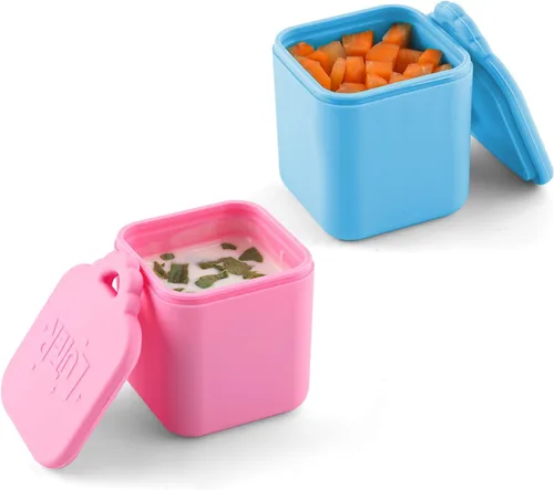 Vista 9 de 2 recipientes de inmersión compatibles con recipientes de aderezo de ensalada de 4 onzas para llevar Silicone Container for Most Bento Lunch Box