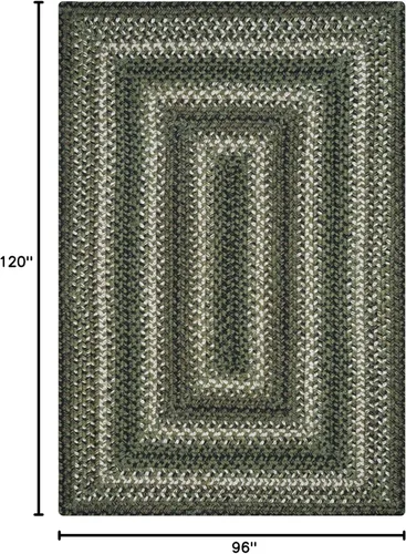 Vista 233 de Homespice Apple Pie - Alfombra ovalada roja de 2 x 3 pies, alfombra de cocina trenzada para decoración primitiva y rústica, reversible, yute sin