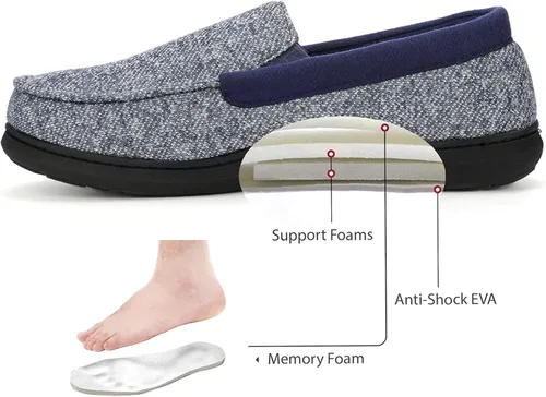 Vista 4 de RockDove SILVADUR - Pantuflas antiolor para hombre, 8