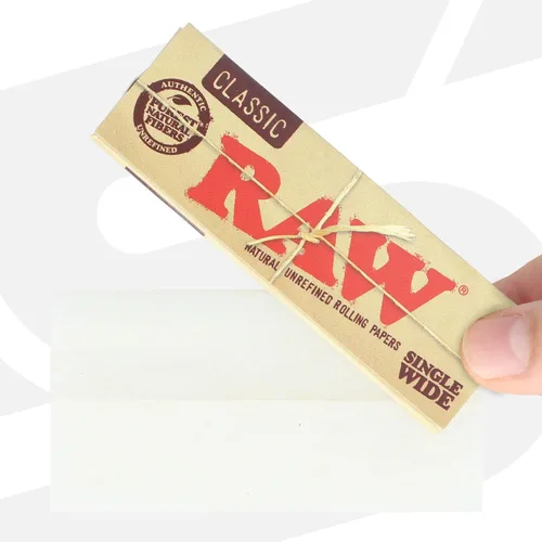 Vista 6 de RAW Papeles de liar clásicos de una sola alimentación 50 paquetes de 50 hojas