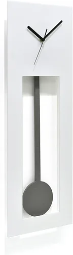 Vista 3 de Diseño moderno sin rodeos: péndulo moderno para abuelo, reloj de pared/reloj de mesa, personalizable, cara blanca/péndulo de hormigón