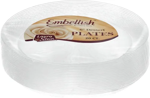 Vista 17 de Embellish - cuencos y platos de plástico duro transparente, Paquete de 60