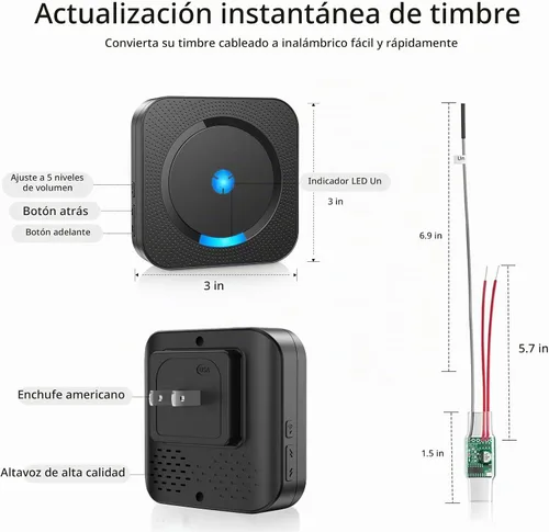 Vista 6 de Extensor de timbre inalámbrico para Google Nest Doorbell