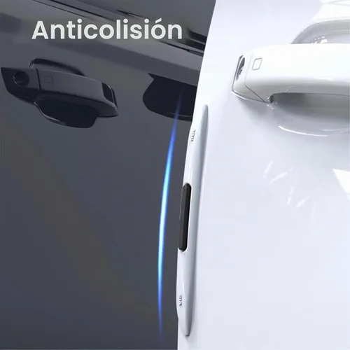 Vista 5 de 4 protectores de borde de puerta de automóvil, protector de silicona para automóvil, protector universal anticolisión, tiras protectoras