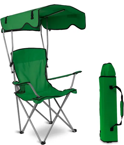 Vista 16 de Reclining Camping Chair with Footrest, 4-Position Adjustable Zero Gravity Chair, Portable Folding Camping Lounge Chair with Headrest Cup Holder &