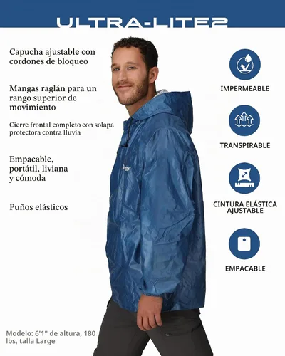 Vista 2 de FROGG TOGGS Men's Ultra-lite2 2-Layer Waterproof Breathable Rain Jacket