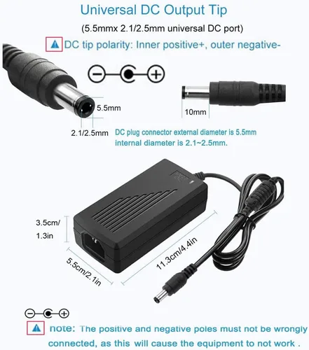 Vista 2 de Fuente de alimentación de 12 voltios, 5 A, 60 W, convertidor de adaptador de corriente alterna, 100 V-240 V CA a CC 12 voltios, adaptador