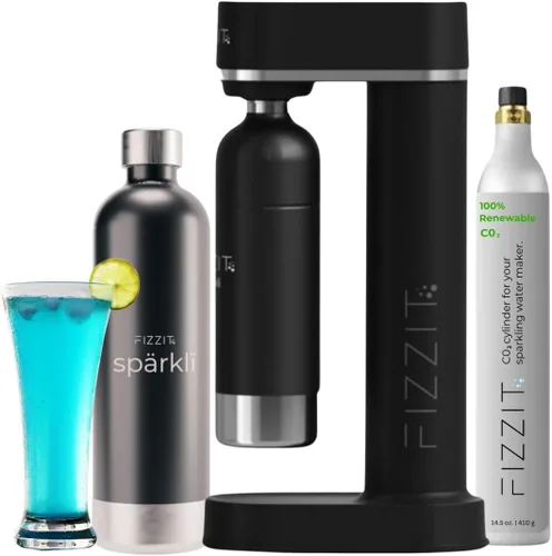 Vista 19 de Fizzit Spärklï Máquina de Agua Carbonatada con Botella de Acero Inoxidable Incluida, Apto para Lavavajillas