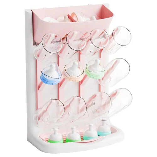 Vista 10 de Yieach Estante de secado vertical más grande para biberones, sin BPA, ahorro de espacio, soporte de secado para encimera, soporte para biberones