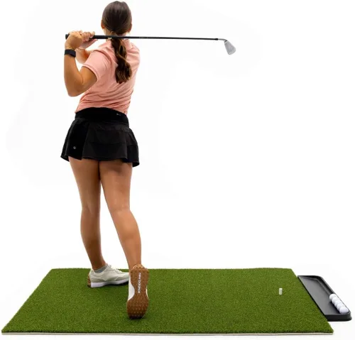 Vista 9 de Dura-Pro Alfombrilla de golf premium de césped para interiores y exteriores. Bandeja de regalo + 3 tees