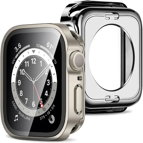 Vista 19 de Amizee 2 en 1 Estuche [Paquete de 2] Compatible con Apple Watch SE 3/2/1 Series 6/5/4 40mm con Protector de Pantalla Integrado, Cubierta Protectora