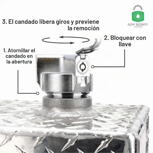 Vista 2 de La tapa de bloqueo sin ventilación Flow Security Systems para aceite de calefacción, refrigeradores, transferencia y tanques de combustible