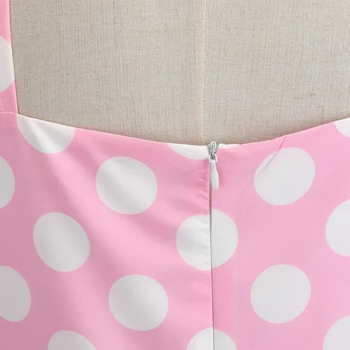 Vista 8 de Vestido vintage de lunares para mujer, vestido retro rockabilly de los años 50, vestido midi para cóctel, fiesta de té, vestido de verano Audrey
