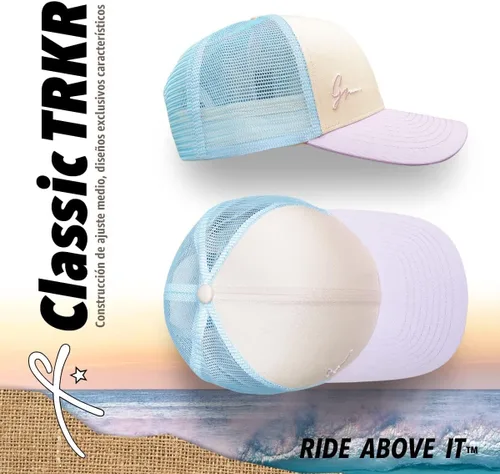 Vista 4 de Grace Folly - Gorras de camionero de playa para mujer - Gorra de béisbol ajustable para el verano Azul clásico y lavanda