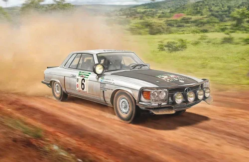 Vista 2 de Italeri 3632S 1:24 Mercedes 450 SLC Rally d Bandama'79, Edificio de modelos independientes, manualidades, afición, pegado, kit de plástico, detallado