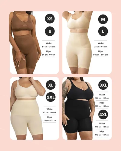 Vista 2 de SHAPERMINT - Faja moldeadora para mujer, shorts de control de abdomen de cintura alta, ropa interior para mujer