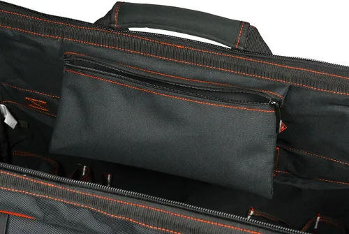 Vista 10 de Hultafors Work Gear HT5511 Pro - Bolsa de herramientas de poliéster balístico resistente, 9 bolsillos, compartimento interior XL, correa de hombro