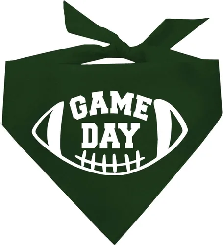 Vista 4 de Game Day - Bandana de fútbol para perro (negro, XS 323)