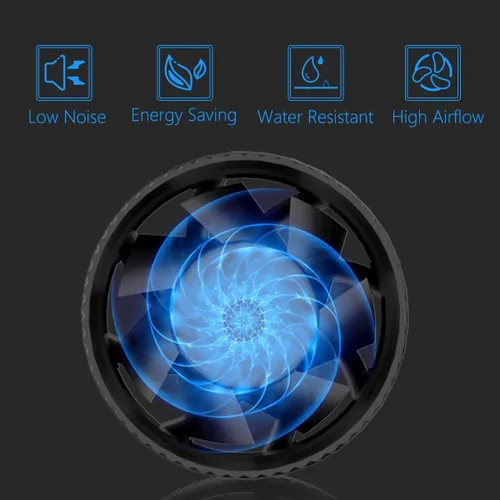 Vista 4 de Hon&Guan Ventilador Soplador En Línea de 3 Pulgadas con Controlador de Velocidad 120 CFM con 20W de Potencia Ultra-Baja y Bajo Ruido