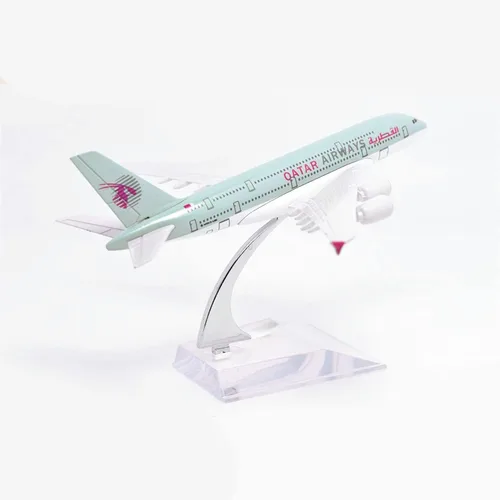 Vista 5 de 1:400 A380 Qatar Airways Avión Modelo Simulación Avión Modelo Avión Avión Modelo Aviación Aviación Modelo Kit de Aviación para Colección