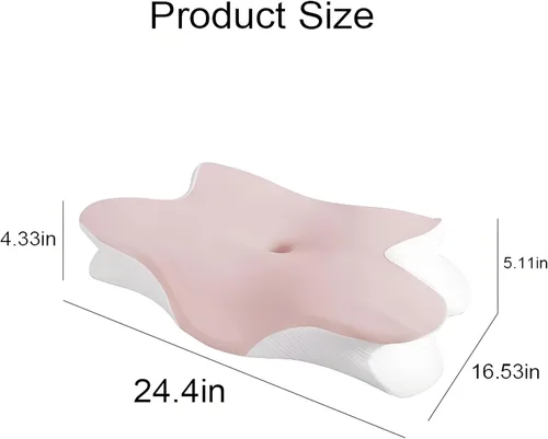 Vista 5 de Almohada cervical cervical para dormir, almohadas de espuma viscoelástica, almohadas ergonómicas para aliviar el dolor de cuello, almohada