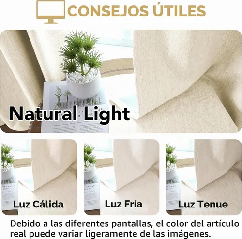 Vista 7 de H.VERSAILTEX Cortinas opacas plisadas completas de lino con mezcla de felpilla de 84 pulgadas, 2 paneles para dormitorio, aislamiento térmico