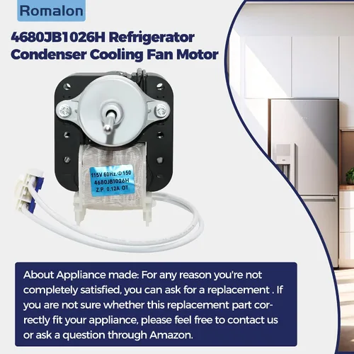 Vista 7 de Motor de ventilador de condensador de refrigerador 4680JB1026H de Appliancemate Fit para L-G reemplaza 680JB1026H PS3523107 1330001 AP4440743