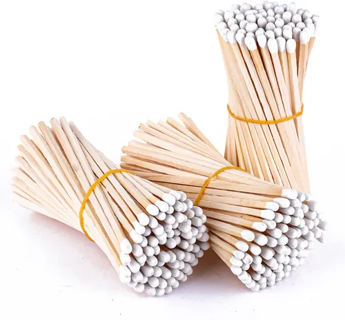 Vista 8 de 150 fósforos decorativos negros de 3 pulgadas, fósforos largos de seguridad de madera para velas, baño, cerillas largas de madera para decoración
