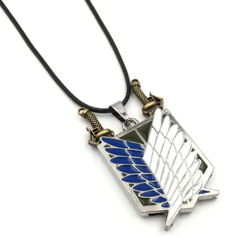Vista 6 de AOT 4PCS Necklace & Keychain Wings Of Liberty Cosplay Anime Eren Gift for Kid Girls Teens Men Women