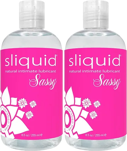 Vista 11 de Sliquid Sassy - Lubricante a base de agua, gel grueso y duradero, lubricante natural para mujeres/hombres/parejas, sin perfume, 2 onzas líquidas