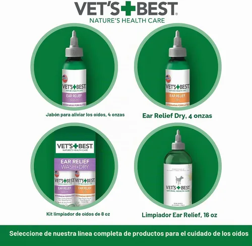 Vista 6 de Vet's Best Alivio para Oídos Secos para Perros, 4 oz