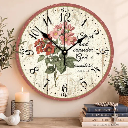 Vista 120 de Reloj con versículo bíblico con citas de Jesús, relojes de 0929Regalos Cristianos (2)
