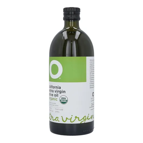 Vista 3 de Botella de vidrio de aceite de oliva virgen extra orgánico California de 25.4 onzas líquidas por O Olive