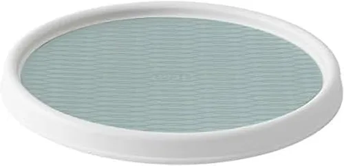 Vista 10 de Copco 5234754 Plato Giratorio Lazy Susan Antideslizante para Despensa, 12 Pulgadas, Blanco/Aguamarina