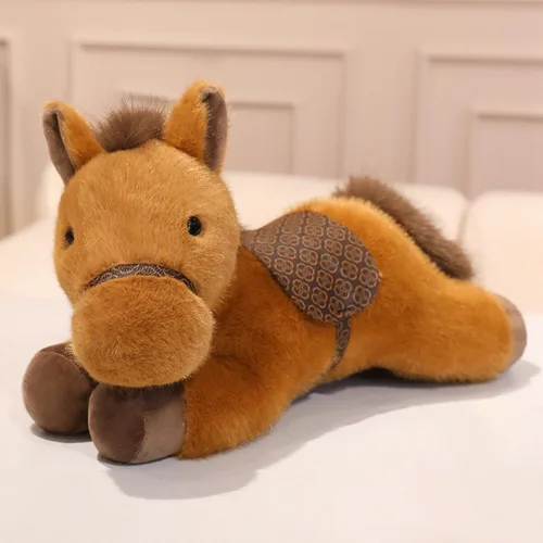 Vista 13 de PEACH CAT Animal de peluche de caballo de 8 pulgadas, lindo caballo de peluche suave, juguetes de peluche, regalos para niños, color negro