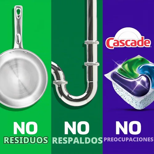 Vista 14 de Cascade Platinum Plus cápsulas para lavavajillas, detergente para platos, aroma limpio a limón, 62