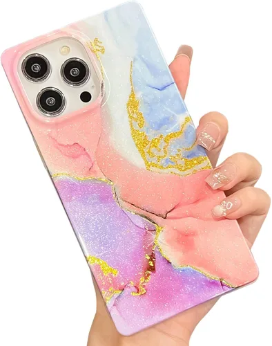 Vista 66 de Elegante Funda con Concha de Madre Perla para Niña Compatible con iPhone 14 de 6.1 Pulgadas, Funda Rectángulo con Borde, Elegante y delgada