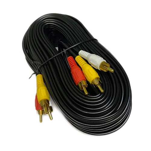 Vista 5 de Cable de audio y vídeo RCA bañado en oro M/Mx3, por iMBAPrice