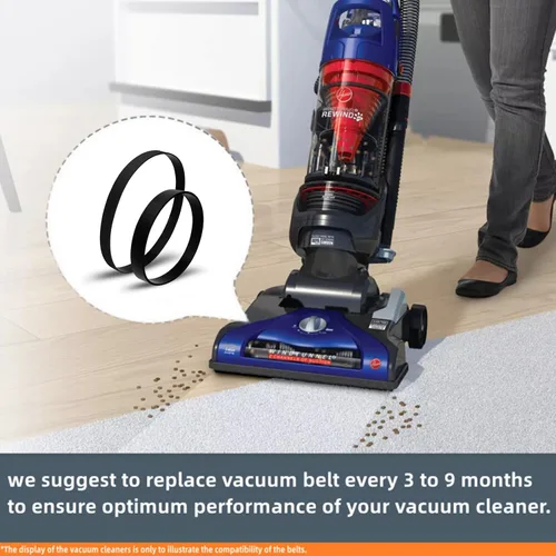 Vista 6 de JEDELEOS Juego de correas de repuesto para aspiradoras Hoover para toda la casa rebobinado para mascotas UH71255 UH71250 UH71251 UH71215 UH70205