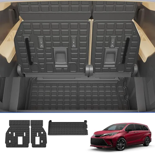 Vista 29 de Rongtaod Alfombrilla para maletero y respaldo para Jeep Grand Cherokee L