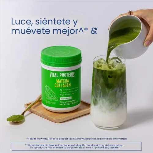 Vista 7 de Vital Proteins Suplemento en polvo de péptidos de colágeno Matcha, polvo de té verde matcha, 10.5 onzas, sabor original
