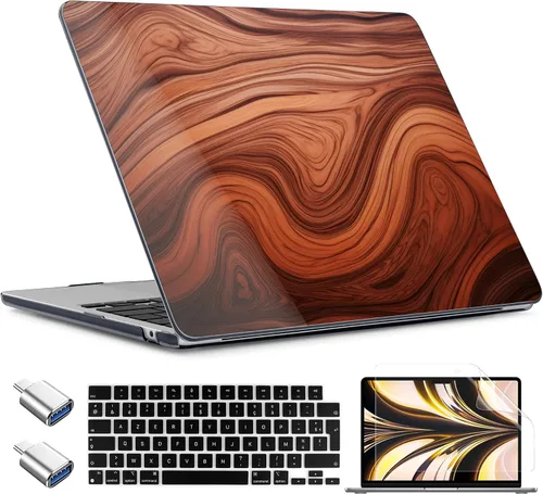 Vista 9 de TWOLSKOO Funda para MacBook Air de 15 pulgadas 2025 2024 2023 Release M4 A3241 M3 A3114 M2 A2941, carcasa rígida de plástico, protector de pantalla