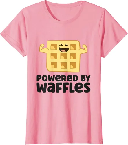 Vista 14 de Camiseta de gofres para el desayuno con diseño de gofres, Blanco, S
