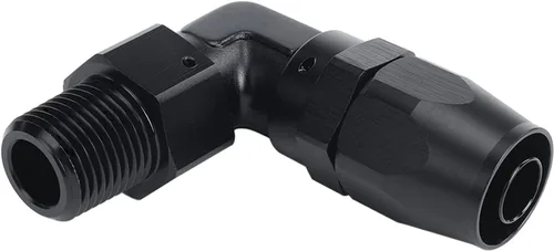 Vista 3 de AC PERFORMANCE 90 grados macho 1/2 "NPT giratorio a -8 AN manguera extremo montaje aluminio negro Swivel hose end adapter