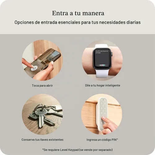 Vista 4 de Bloqueo inteligente Level Bolt (Matter) – Haz que tu cerradura sea inteligente sin cambiar llaves o hardware – Matter-Over-Thread, entrada sin llave